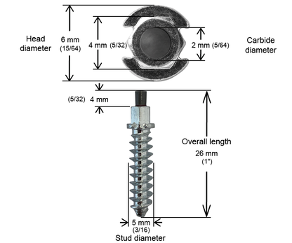 SS-28F iGrip Snowmobile Stud