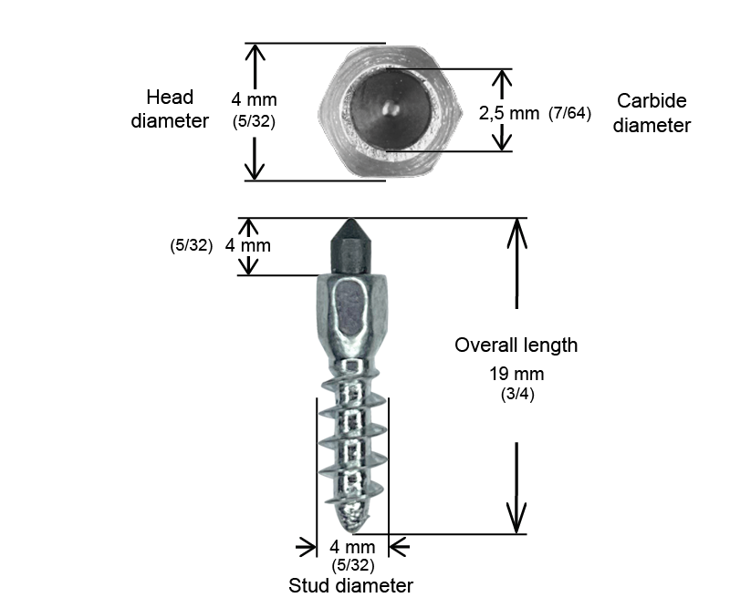 ST-19R iGrip Standard Racing Studs